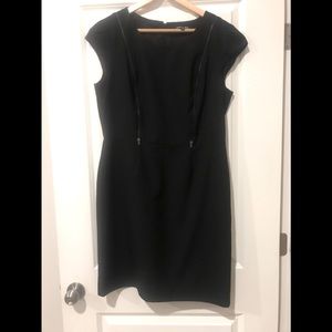 Black dress with zipper detail